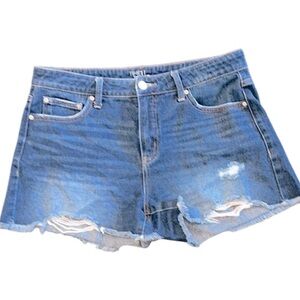 Time and Tru Women's Blue Denim Shorts size 10 high rise